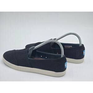 Toms Classics Shoes Woven Burlap Wrap Style Black Slip On Flats Comfort Size 7